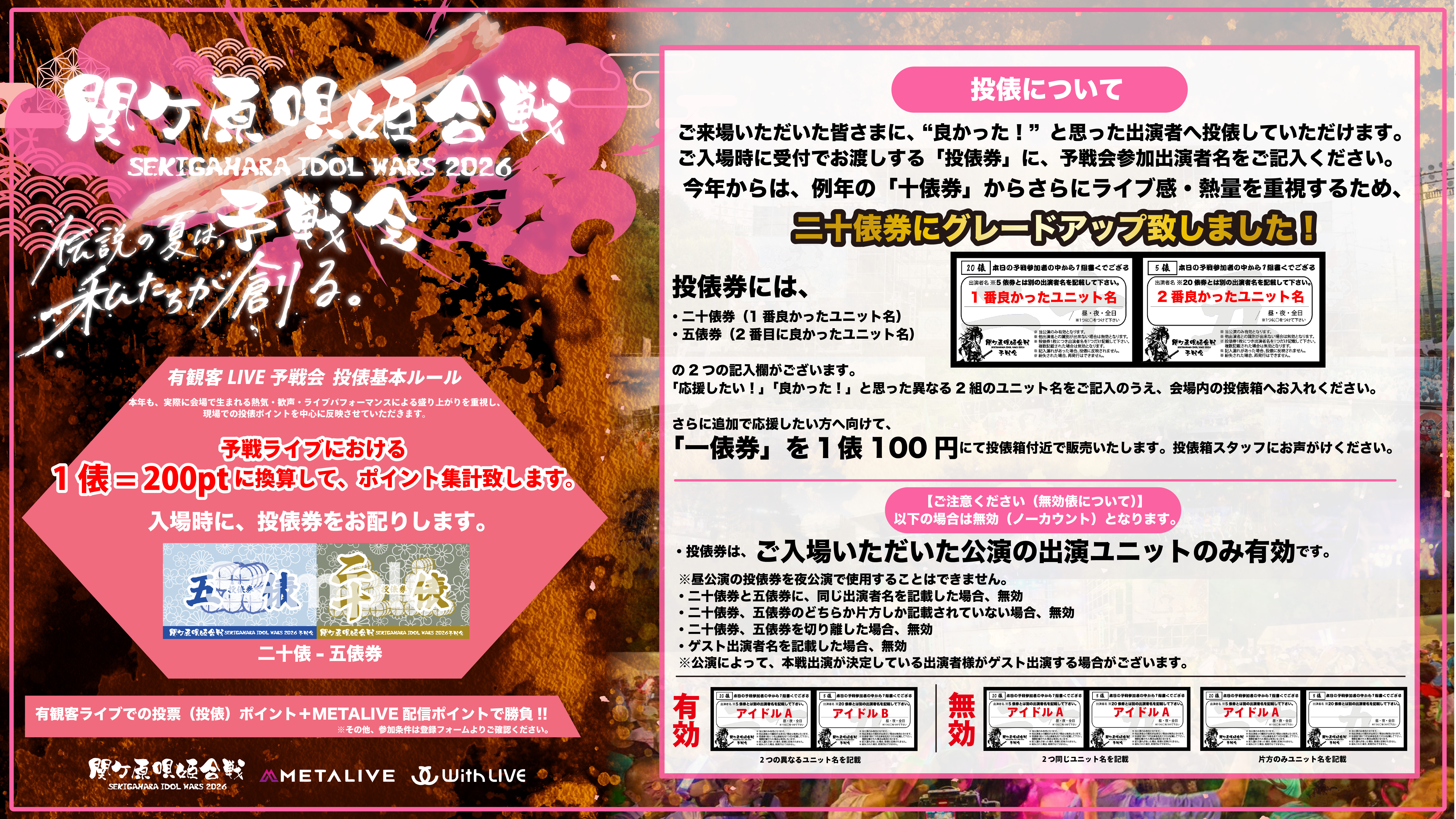 関ケ原歌姫合戦2026 予戦会 ルール